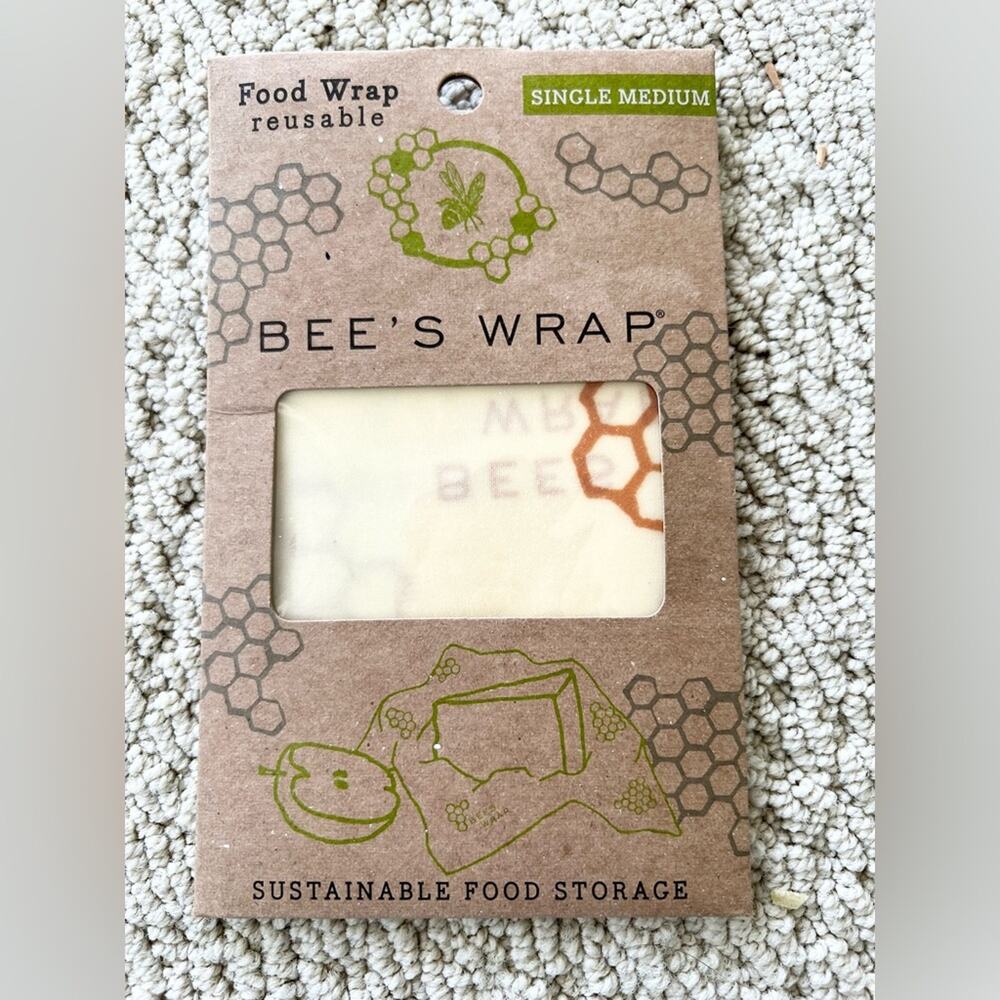 Bee’s wrap NWT natural bee wax food storage wrapping paper plastic wrap alt